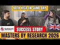 Study in UK 2026: Master’s by Research + Spouse VISA Approved | Success Story by Top7 Consultants
