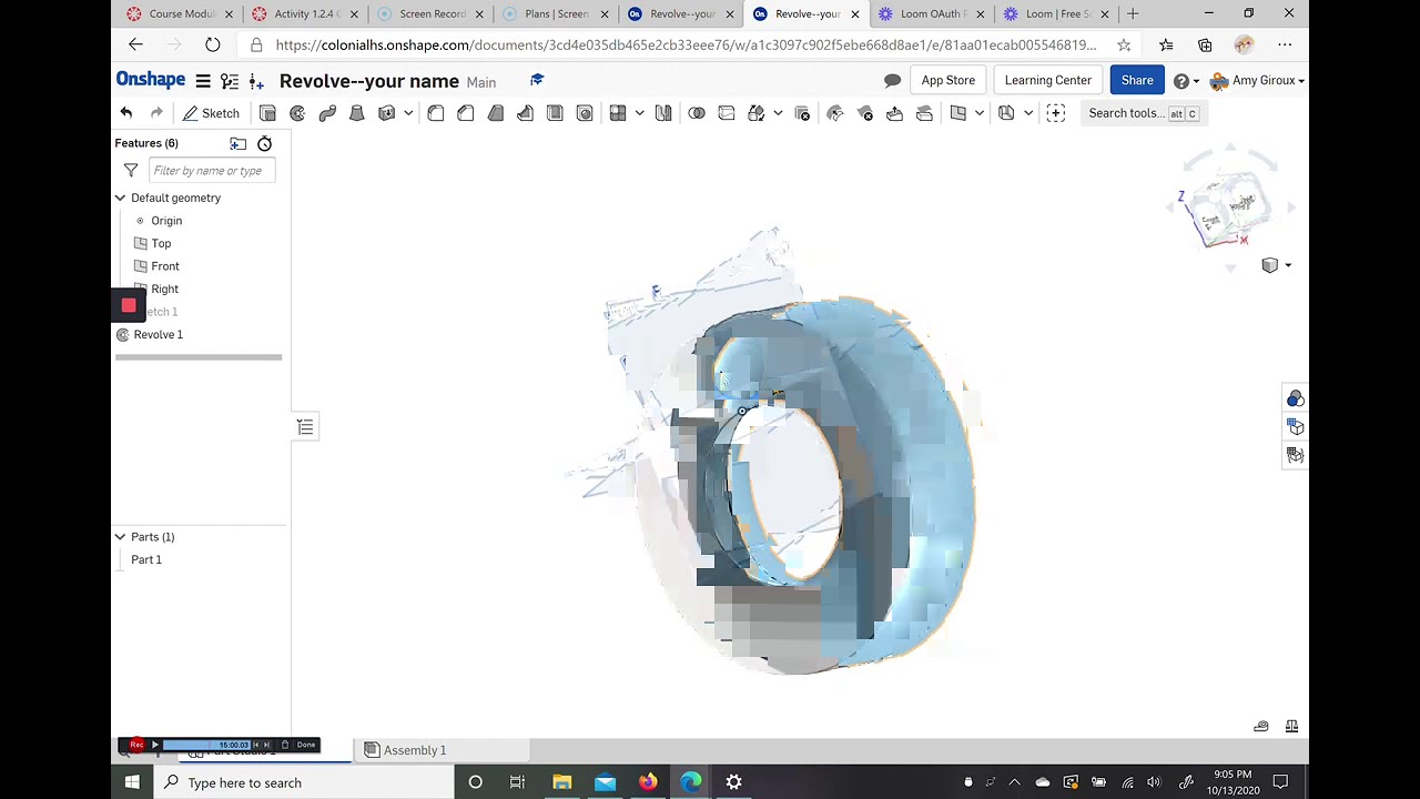 Onshape revolve - YouTube