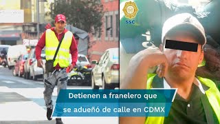 Por obligar a pagar cuota de 50 pesos a automovilistas, SSC CDMX detiene a franelero