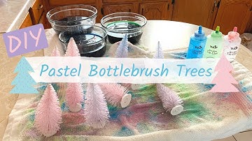 DIY : Pastel DOLLAR TREE Bottlebrush Trees