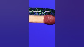 Glitter glue, match & fire (ASMR close up / macro) #macro #closeup  #satisfying #diy #asmrvideo