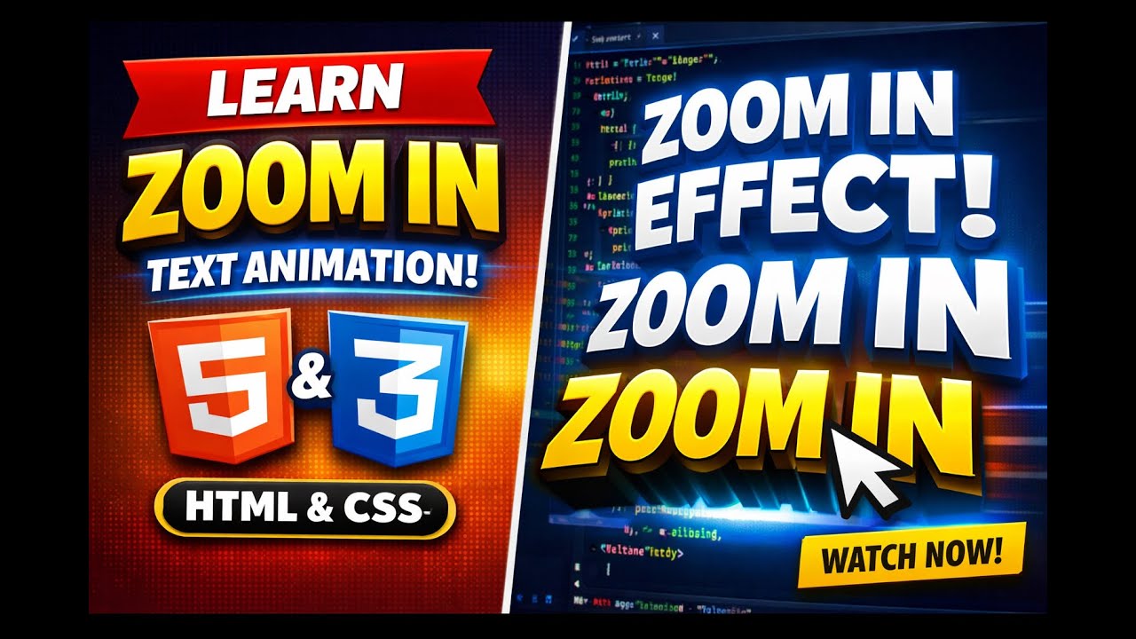 Zoom In Text Animation in HTML & CSS 🔥 Beginner Friendly Tutorial ...