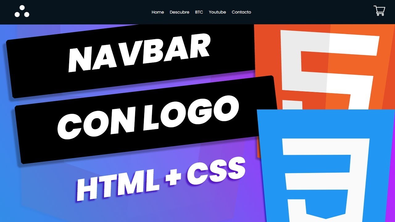 Navbar HTML CSS con logo - desktop version - YouTube