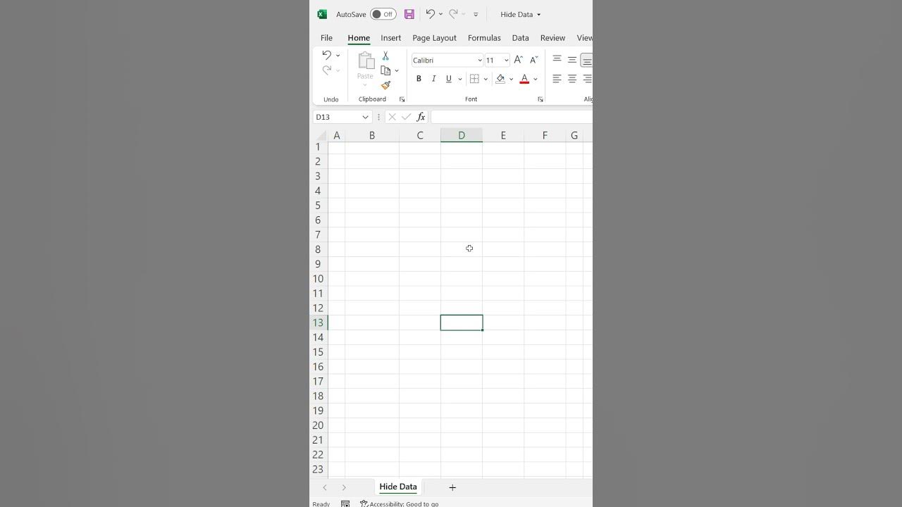 Excel trick to hide data in a worksheet youtube