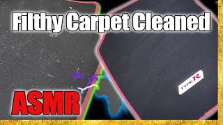 ASMR Satisfying Car Floormat Carpet Cleaning - ASMR Car Detailing Interior Carpet Pressure Washing