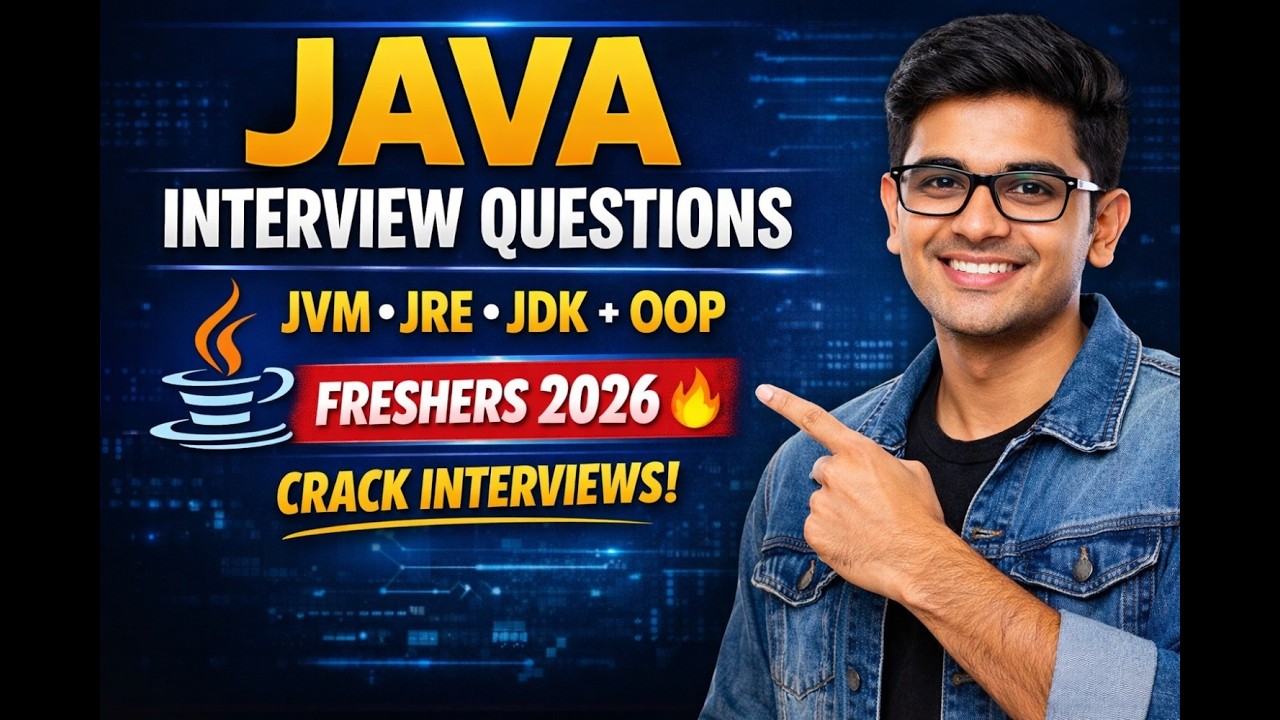 Top Java Interview Questions for Freshers 2026 | JVM JRE JDK | OOP ...