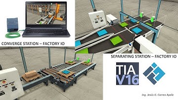 Converge station Factory IO - Programacion completa Tia Portal