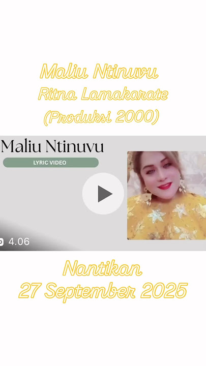 Nantikan Lagu Maliu Ntinuvu Pura - Ritna Lamakarate di Channel YouTube Musik Itu Politik 27/9/2022