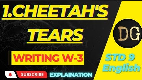 Std 9 | English | Unit 1 | Cheetah