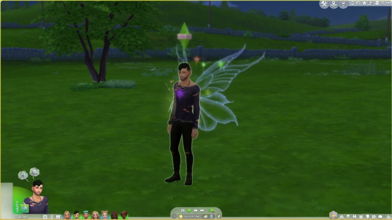 TS4: Animated Fairy Wings - WIP