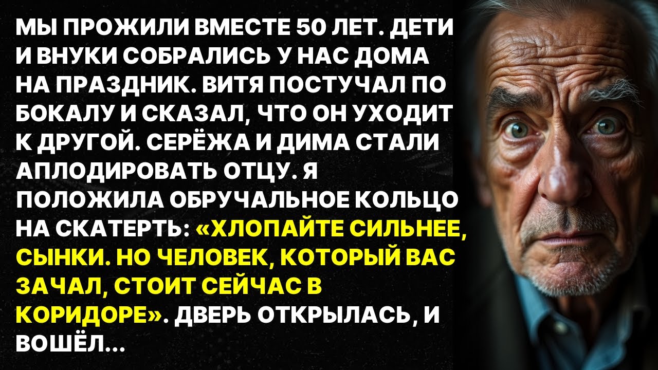 Муж объявил о разводе после 50 ЛЕТ БРАКА,сыновья аплодировали. Но они не знали,КТО ИХ НАСТОЯЩИЙ ОТЕЦ