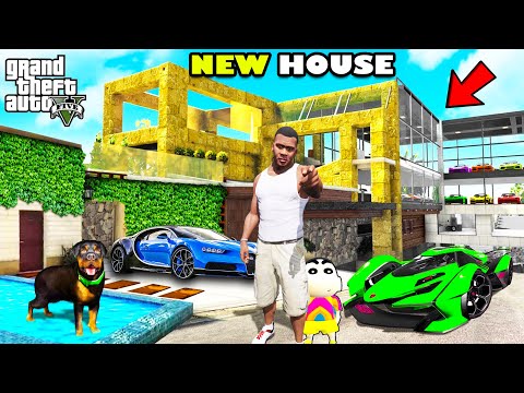 Franklin Full Ultra Luxury And Premium Designer House Upgrade in GTA 5 | SHINCHAN and CHOP