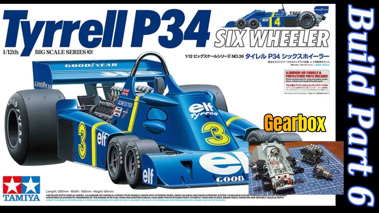 Tamiya 1/12 Scale Tyrrell P34 Six Wheeler Formula 1 Car. Part 6