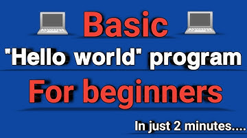 Hello world program for beginners | Hello world program in c language| c language for beginners|