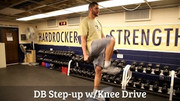 DB Step-up w/Knee Drive