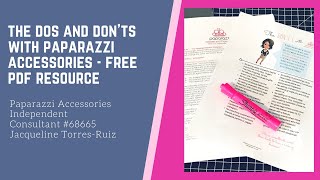 Some Dos and Don'ts with Paparazzi Accessories - FREE PDF Resource