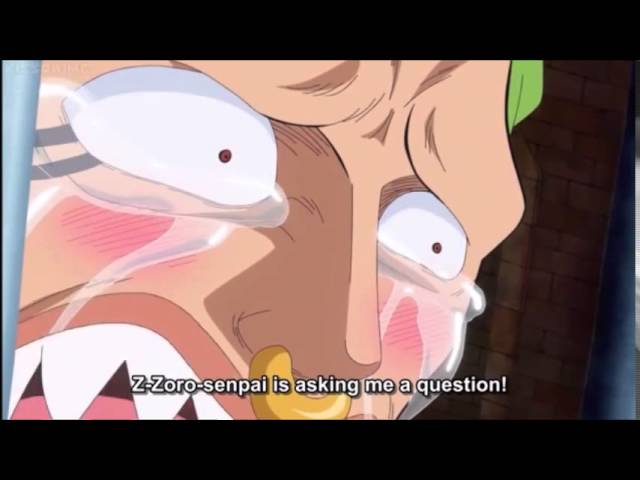 One Piece Bartolomeo talks to Zoro class=