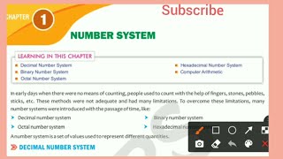 Chapter 1 Number system  class 7 computer  | #class_7computerIT #dpms