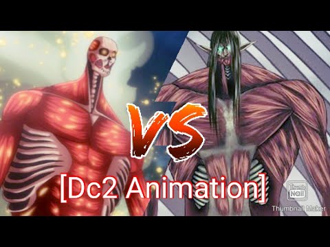 Eren's Colossal Titan Vs Armin's Colossal Titan [Short DC2 Animation]