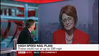 HS2 interview with Louise Ellman, BBC News Tue 8th Nov 2011