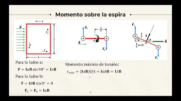 ¿Cuál es el momento magnético de la espira?