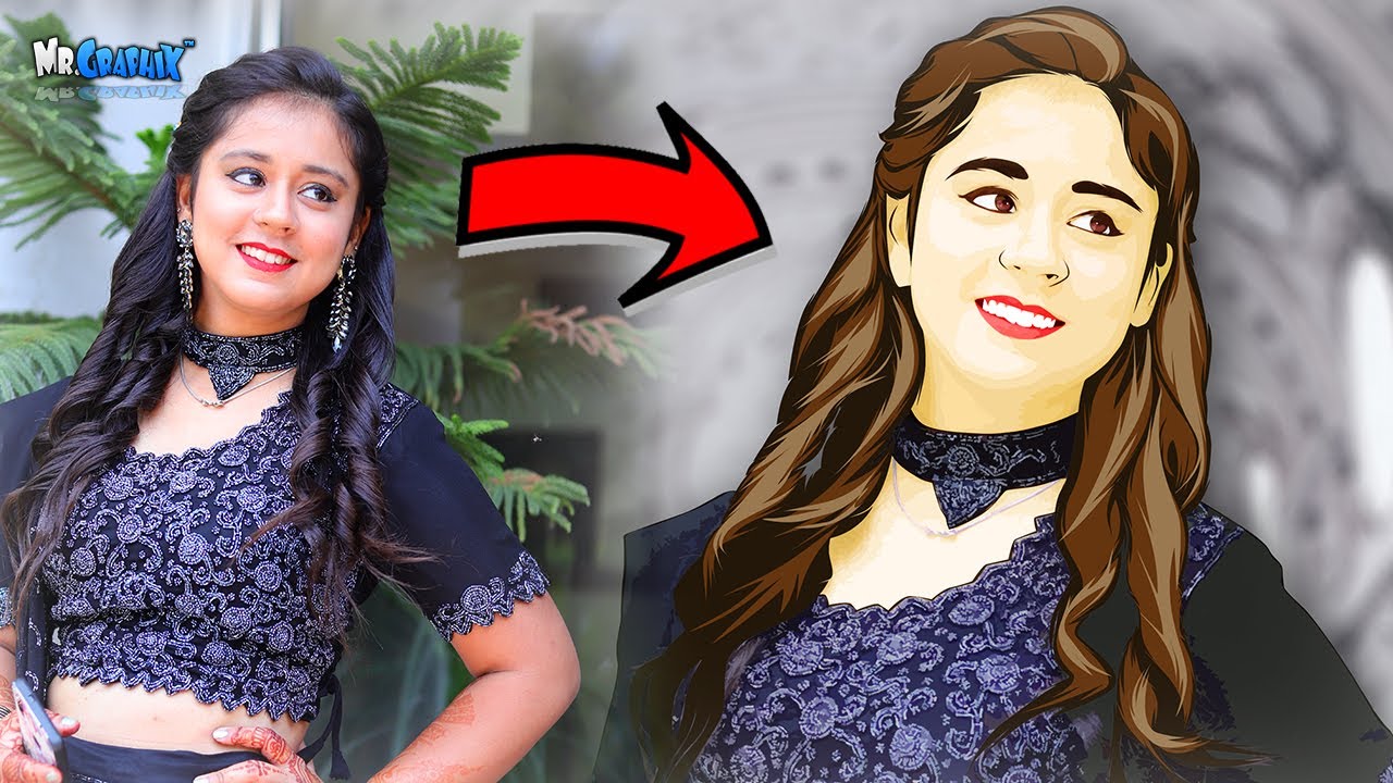 Photoshop | How to make a vector art using mouse in 4 MIN. - YouTube