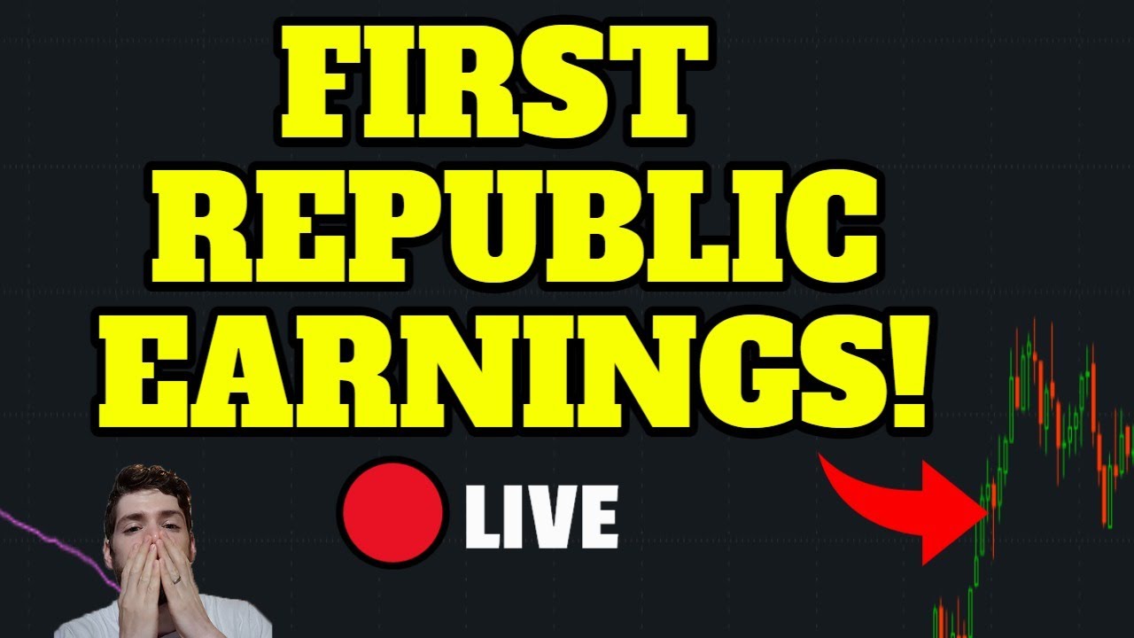 🔴WATCH LIVE FIRST REPUBLIC BANK (FRC) Q1 EARNINGS FULL CALL 430PM