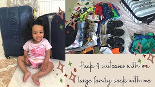 Family Travel Vlog | Pack with me for Holiday | Family Travel Packing Video 1 Adult 3 Kids under 5 !