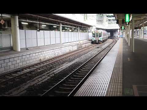 仙台駅、東北本線下り、2553M,普通小牛田行き入線シーン、E721系1000番台P4-1