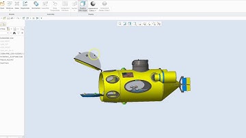 Dragging Components Demo - PTC Creo 3.0 Submarine model