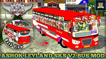🤩🔥ASHOK LEYLAND SKS V2 BUS MOD FOR BUSSID v3.7.1 | By @dudegaming2.188 | Tamilnadu Bus Mod