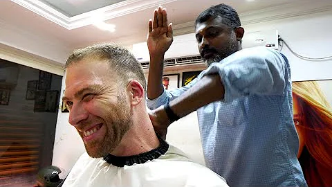 The ULTIMATE Indian HAIRCUT EXPERIENCE 4.0 -  Kerala Style | Trivandrum, India