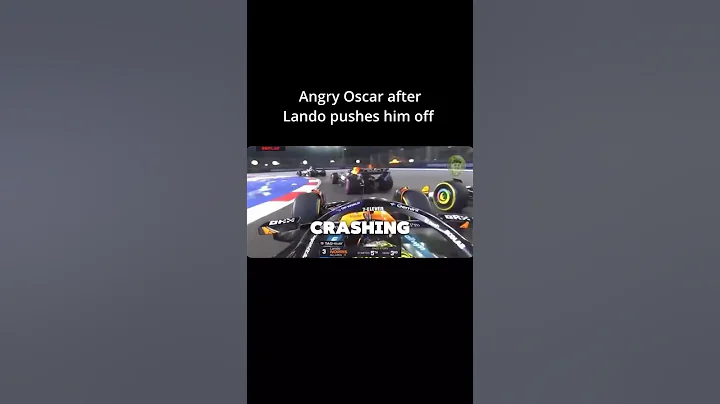 🔥Lando Norris pushes Oscar Piastri off the track 🤯🔥 #f1 #singaporegp #landonorris #oscarpiastri