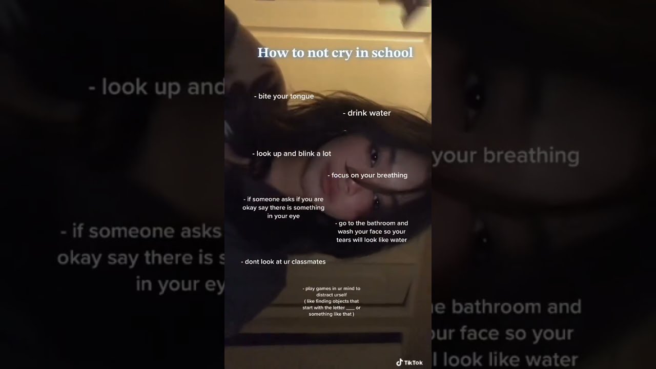  How To Not Cry In School Youtubeshorts Tips