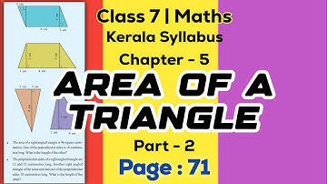 class 7 maths chapter 5 area of a triangle page 71 kerala syllabus scert part 2