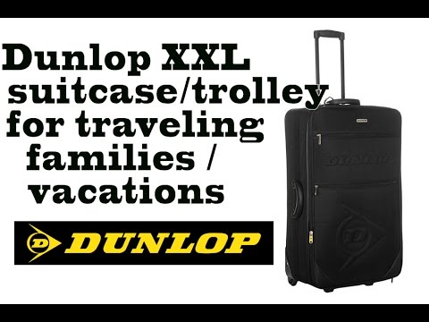 applaus leugenaar scheuren Dunlop Extra LARGE 34'' trolley / Suitcase, vacation travel XXL trolley for  families - YouTube