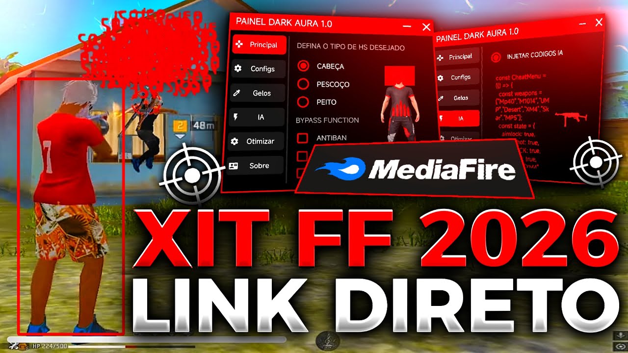 XIT FF 2026 ATUALIZADO 🚀 FFH4X ANDROID & IPHONE VIP | PAINEL GRÁTIS | REGEDIT MOBILE 📂 LINK DIRETO