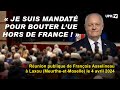  je suis mandat pour bouter lue hors de france    runion publique de f asselineau  laxou