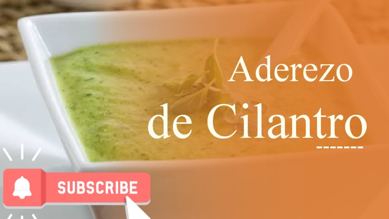 Aderezo de Cilantro, Receta Facilísima!