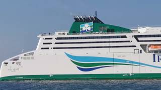 The Wb Yeats Dublin To Cherbourg, France Ferry Leaving Port 21St April 2022