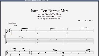 Intro : Con Đường Mưa I Nguyễn Văn Chung I Ca sĩ: Cao Thái Sơn I Hadan biên soạn cho guitar.