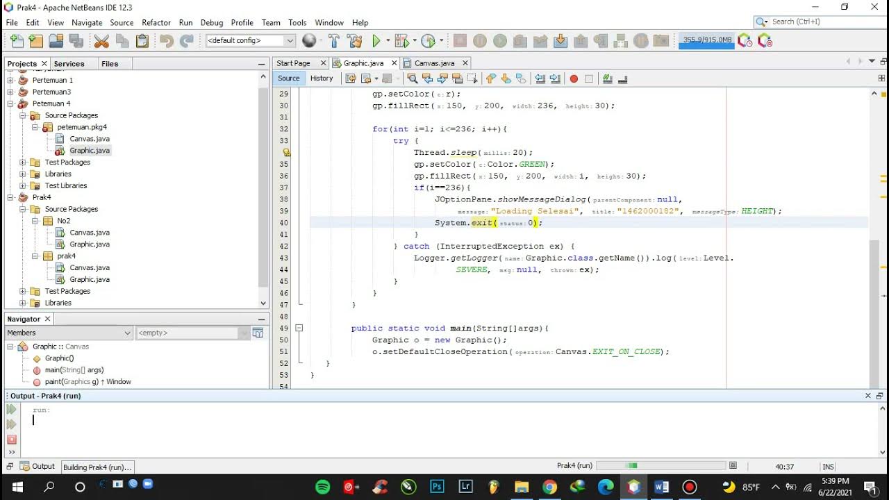 Animasi Loading Java Netbeans - YouTube
