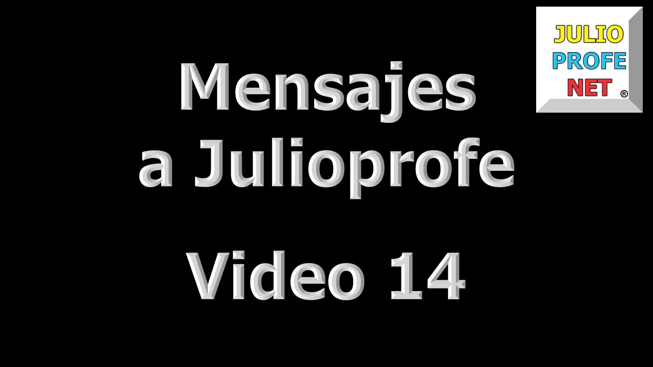 physical education 14. Mensaje de Optimal Driver a Julioprofe