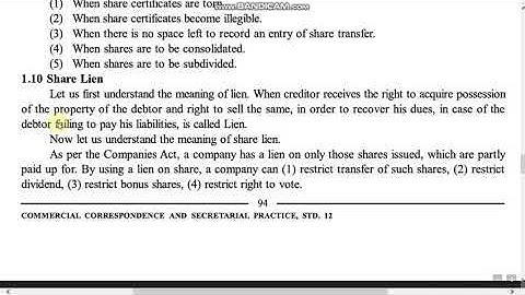 ISSUE OF SHARES I 12 COMMERCE I SP I CHAPTER 1 I PART 8 I BY VIRAL SIR