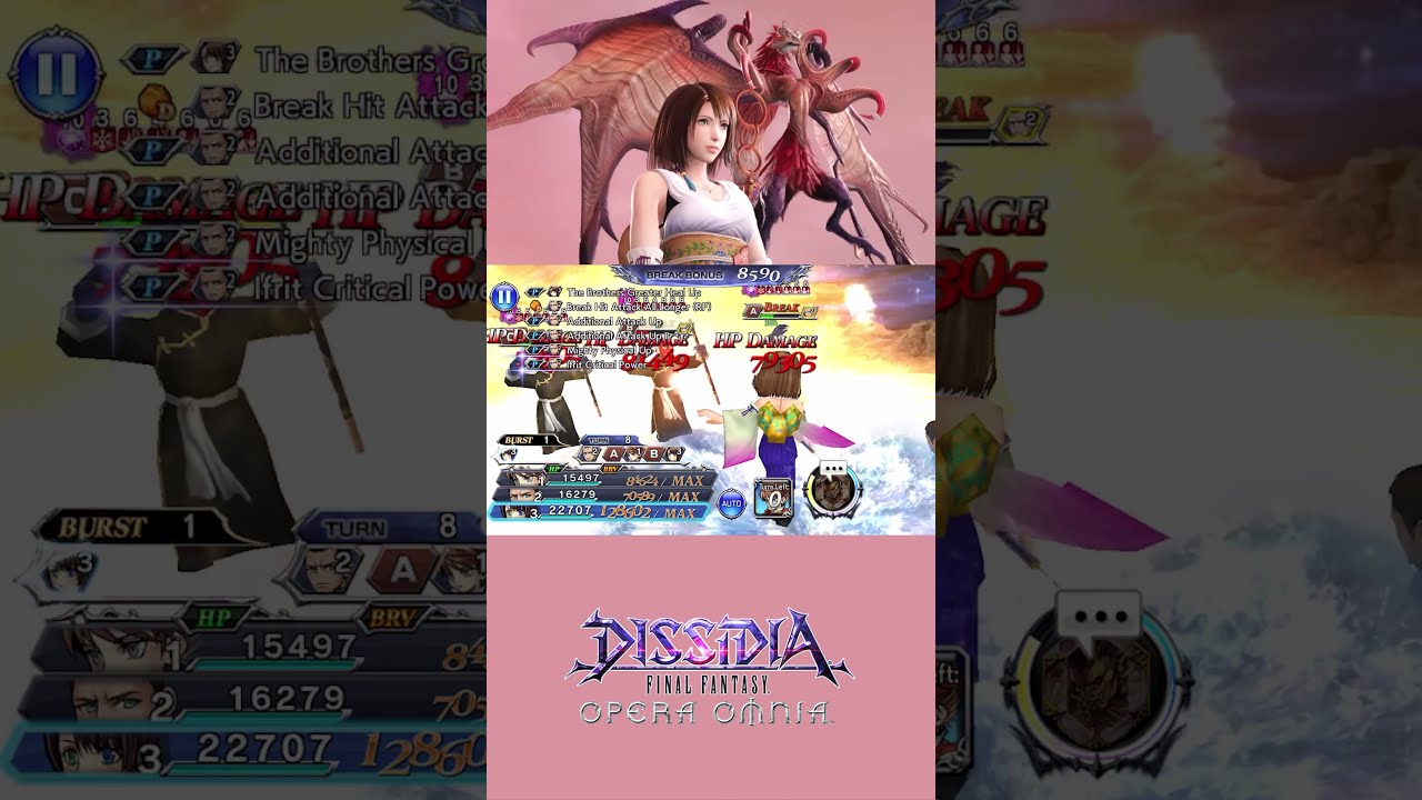 Yuna's massive burst damage before BT+