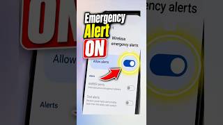 Emergency Alert ON Kaise Kare 🔥 | How To Turn On Wireless Emergency Alerts 📱