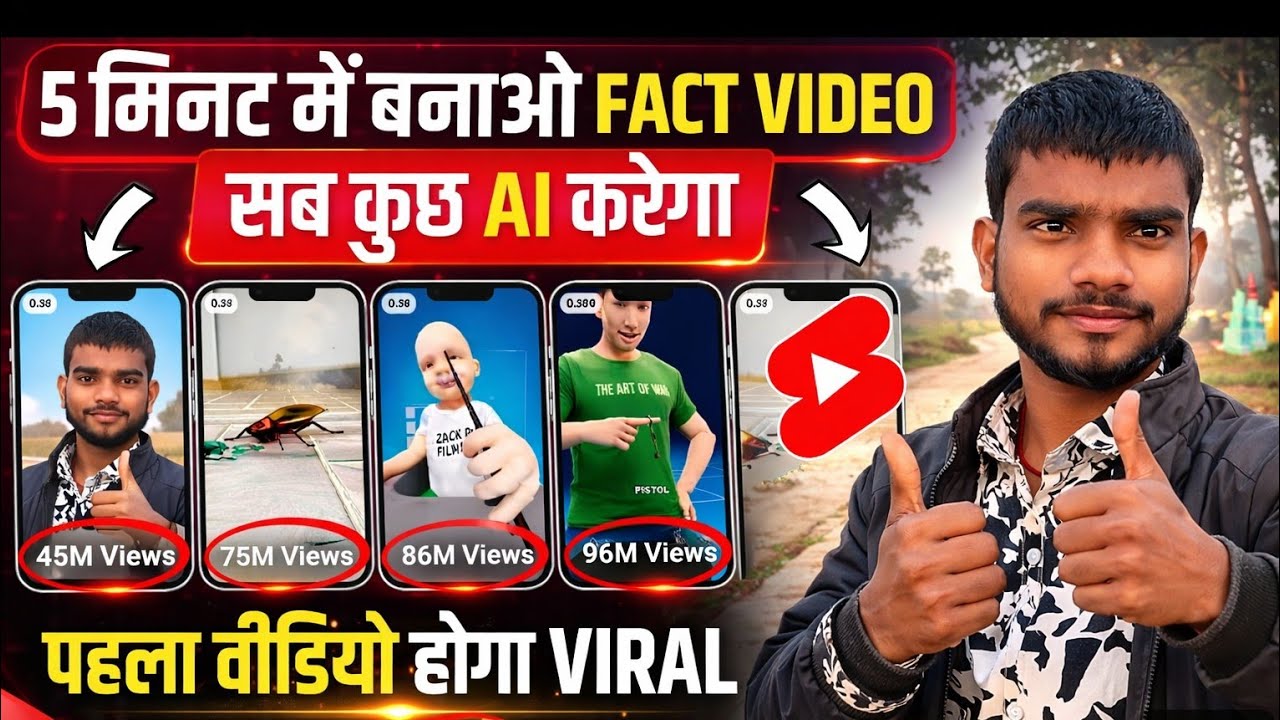 Viral Shorts बनाने का सबसे आसान तरीका | 5 Minute AI Trick