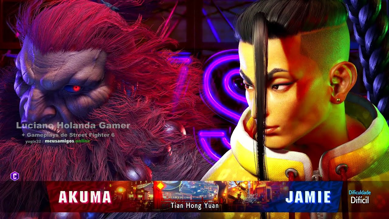 AKUMA vs. JAMIE [ High Level Fight: Hard ] no estágio Tian Hong Yuan [ China ] Street Fighter 6 !