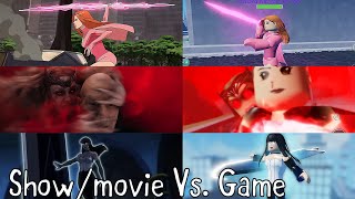 Show/movie vs heroes online world. Comparisons