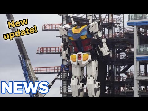 GUNDAM robot LIFE SIZE Yokohama Japan - Cammina?!? (walk test)